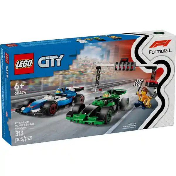 Set de Construcción Parrilla de F1 Con Coches de Carreras Lego