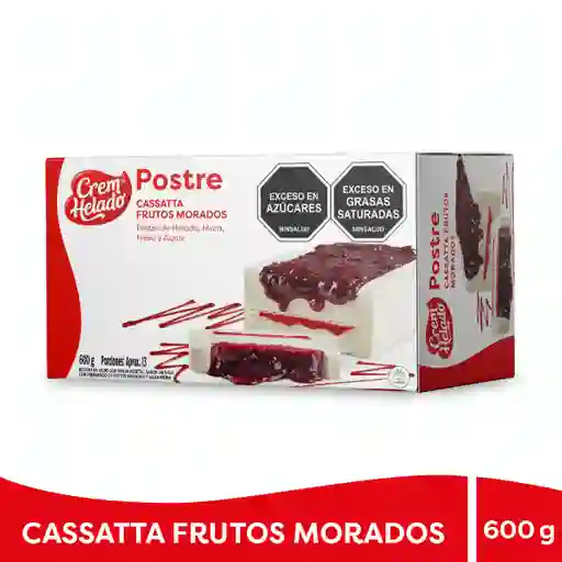 Crem Helado Postre Frutos Morados