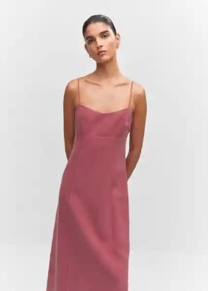 Vestido Boscol-H Rosa Talla S Mujer Mango