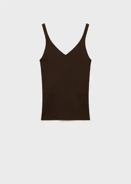 Top Gym Chocolate Talla XS Mujer Mango