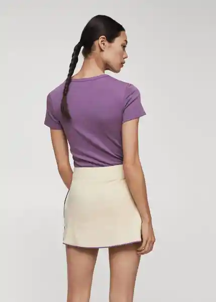 Camiseta Petra Morado Talla L Mujer Mango