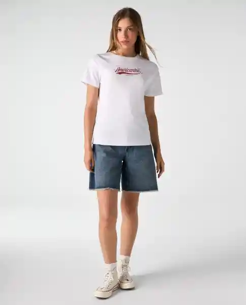 Camiseta Mujer Blanco Talla S 602G020_BLA114001 Americanino