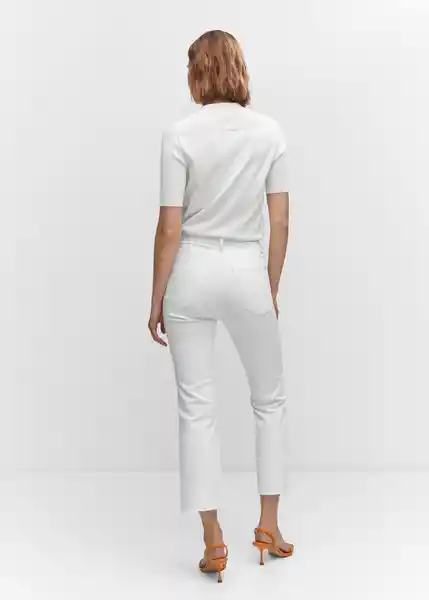 Pantalón Jean Sienna Blanco Talla 38 Mujer Mango