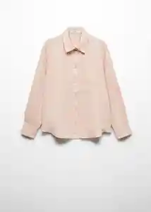 Camisa Lino Rosa Palo Talla XL Mujer Mango