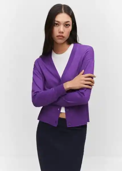 Cárdigan Lucca Morado Talla L Mujer Mango