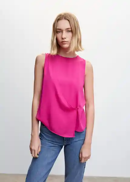 Blusa Maracuyá Fucsia Talla 18 Mujer Mango