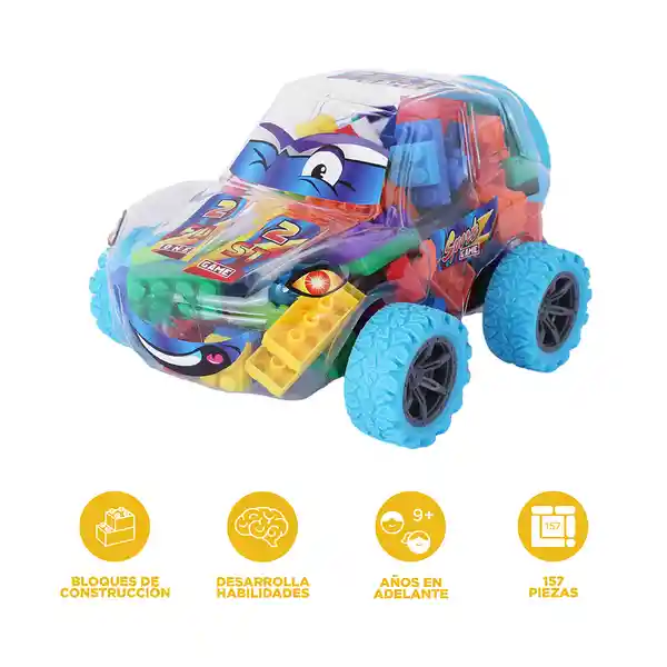 Set Bloques Coche Deportivo Azul Serie Miniso