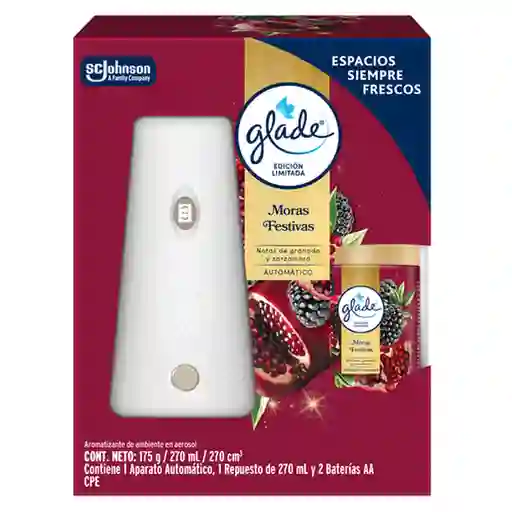 Glade Ambientador Moras Festivas Aparato Automático 175 g