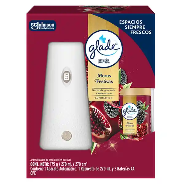 Glade Ambientador Moras Festivas Aparato Automático 175 g