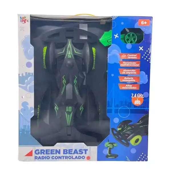 Toy Logic Carro a Control Remoto Stunt Green Beast