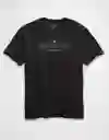 Camiseta Hombre Negro Talla LARGE 4873001 American Eagle