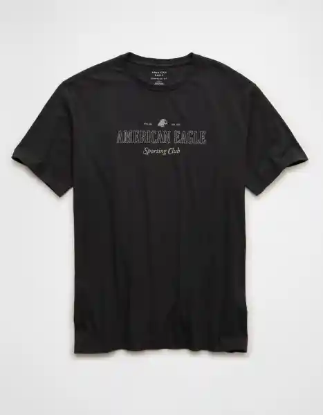 Camiseta Hombre Negro Talla LARGE 4873001 American Eagle