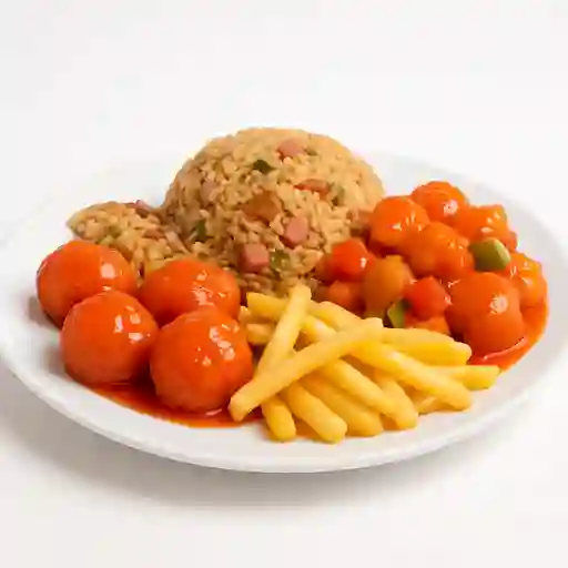 Menú con Pollo Agridulce