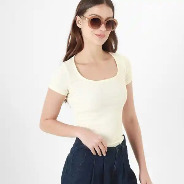 Camiseta Cuello Redondo Manga Corta Blanco Talla M 717342