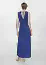 Vestido Pomelo Azul Talla 25 Mujer Mango