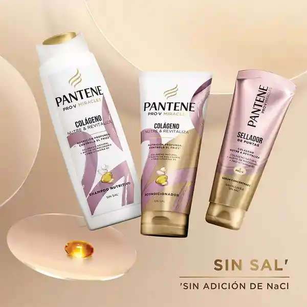 Acondicionador sin sal' Pantene Pro-V Miracles Colageno Nutre y Revitaliza Rinse 510 ml