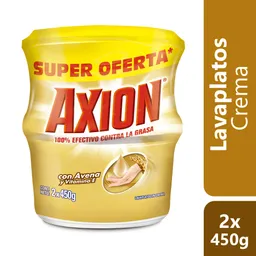 Lavaplatos en Crema Axion Avena y Vitamina E 450 g x 2