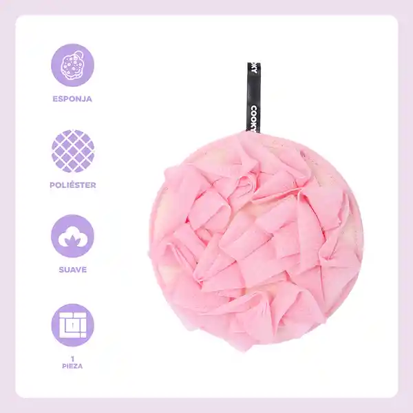 Esponja de Baño Doble Cara Baby Cooky Serie Bt21 Miniso