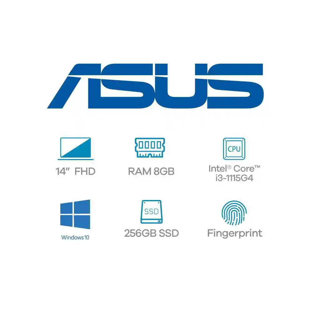 Asus Computador 1115G4 8Gb 256Gb SDD X415EA-EK566T