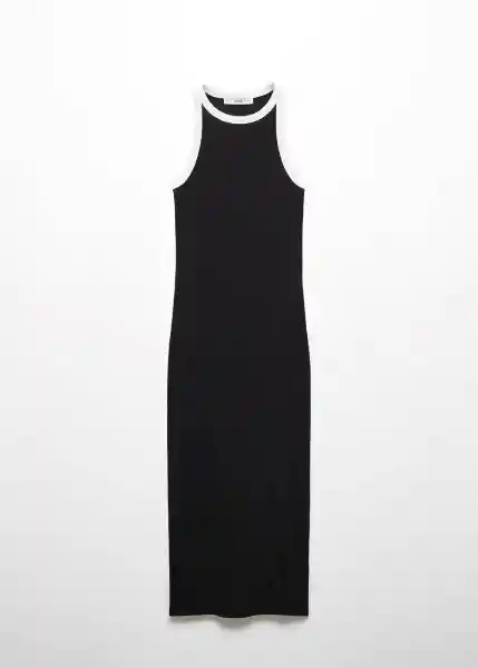 Vestido Tini Negro Talla L Mujer Mango