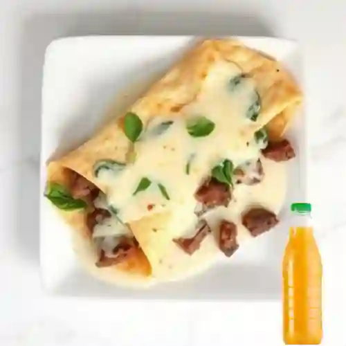 Crepe de Ternera, Espinaca y Queso
