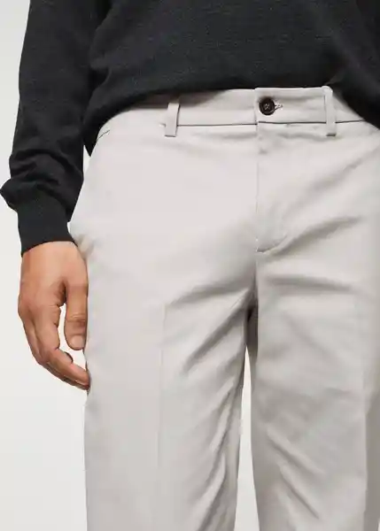 Pantalón Dublino Gris Claro Vigoré Talla 46 Hombre Mango