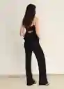 Pantalón Veronica Negro Talla S Mujer Mango