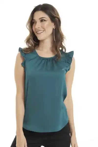 Blusa Roxanne Color Verde Oscuro Talla XS Ragged