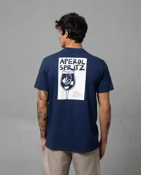 Camiseta Hombre Azul Zarco Oscuro Talla M 58233 Rifle