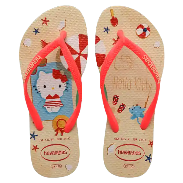 Sandalias Kids Hello Kitty Dorado Talla 28 4145748 Havaianas