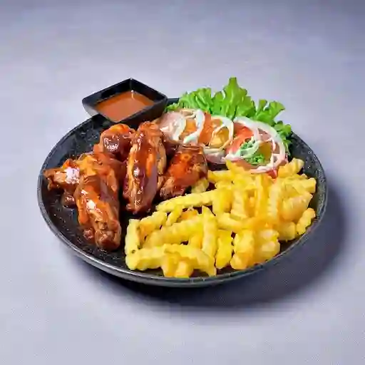 Combo Alitas BBQ al Bourbon