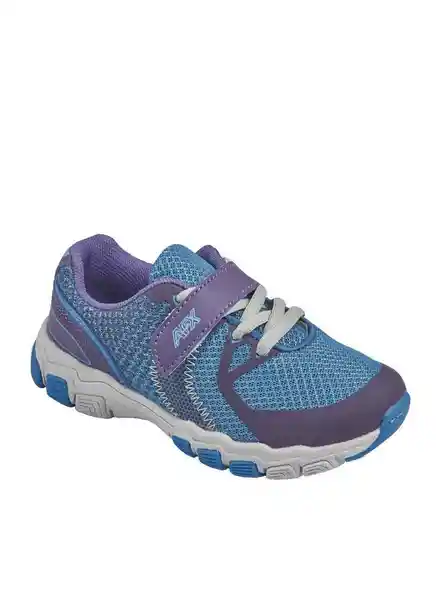 Aeroflex Tenis Deportivos Niña Color Azul / Morado Talla 27/28