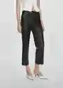 Pantalón Lille Negro Talla 34 Mujer Mango