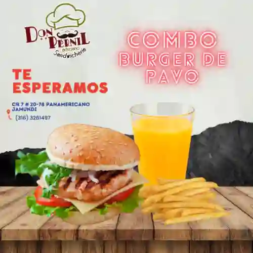 Combo Burger de Pavo