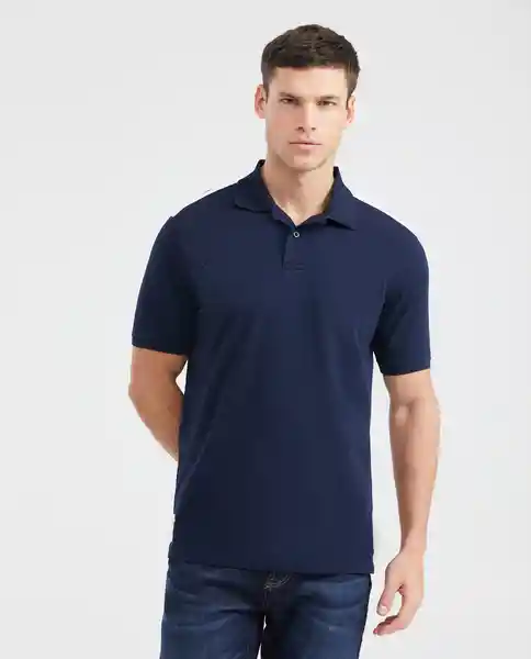 Camiseta Polo Contrast Azul Dark Ultra Oscuro S Chevignon