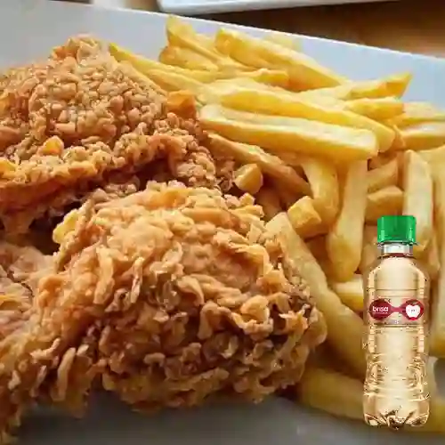 Combo Pechuga Broaster +Brisa Sabor Manzana 280ml