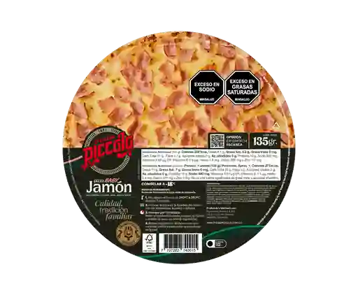 Piccolo Pizza Congelada de Jamón