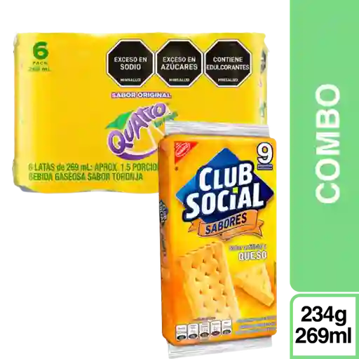 Combo Club Social Queso + Quatro Pack 6 Und