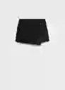 Short Skort Tejano Negro Talla S Mujer Mango