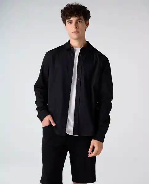 Camisa Hombre Negro Talla M 812G507_NEG194004