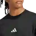 Adidas Camiseta Manga Corta Lifestyle de Hombre Negro Talla XL