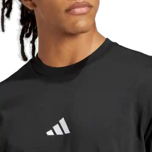 Adidas Camiseta Manga Corta Lifestyle de Hombre Negro Talla XL