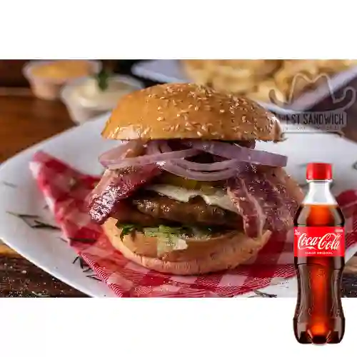 Hamburguesa Res + Coca Cola Original 400 ml
