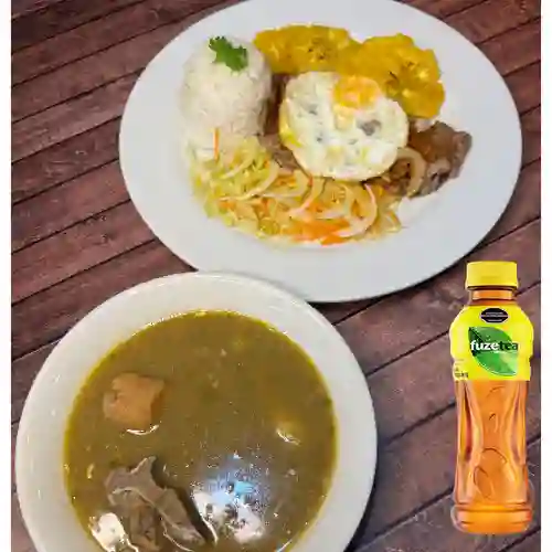 Combo Bistec a Caballo + Fuze Tea Limón 400ML