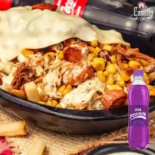 Combo Papas Locas Rancheras + Postobon Uva 400 ml