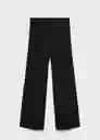 Pantalón Lazy Negro Talla M Mujer Mango