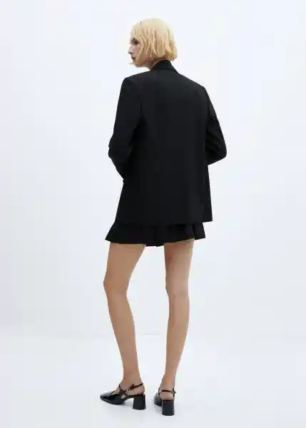 Blazer Americana Dipli Negro Talla L Mujer Mango