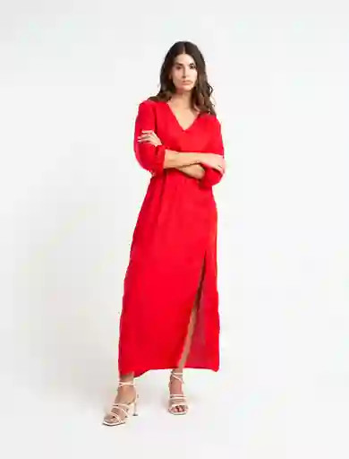Vestido Yutina Mujer Rojo Granada Oscuro Talla S 473E312 Naf Naf