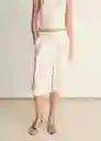 Bermuda Camberra Offwhite Talla 38 Mujer Mango