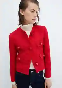 Chaqueta Wintour Rojo Talla XS Mujer Mango